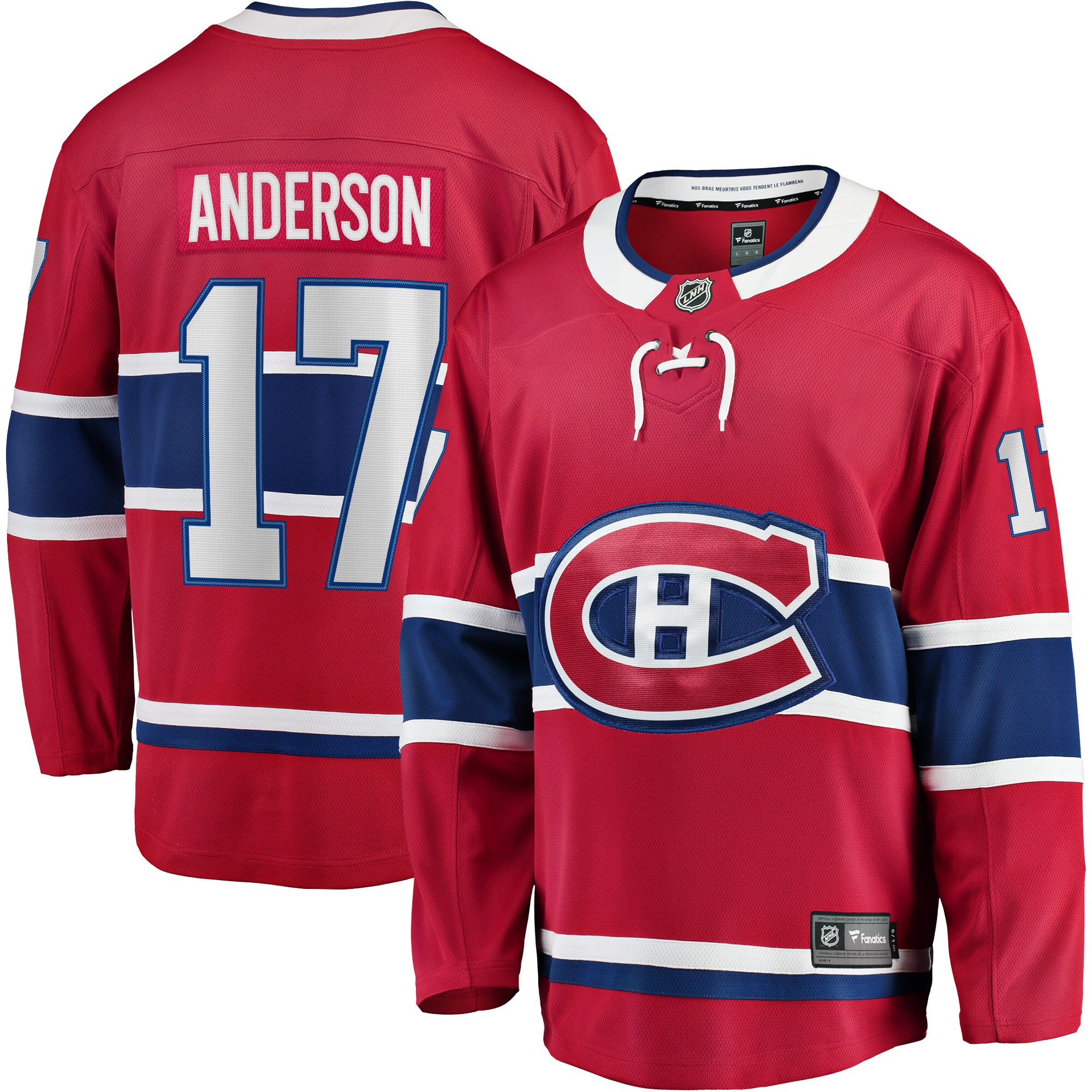 Josh Anderson Montreal Canadiens Fanatics Breakaway   Jersey – Red