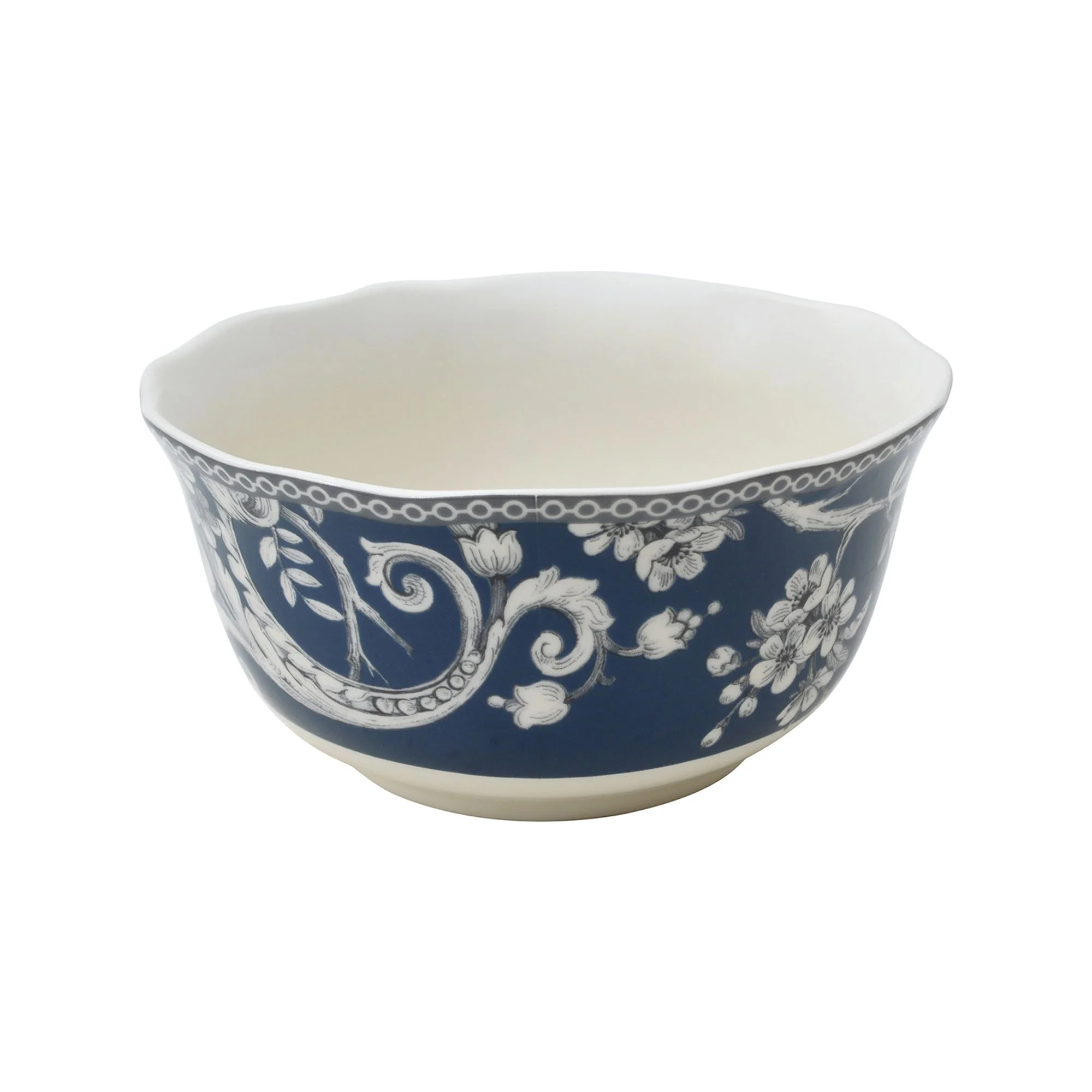 222 Fifth Adelaide Round 16-Piece Porcelain Dinnerware Set, Black Toile