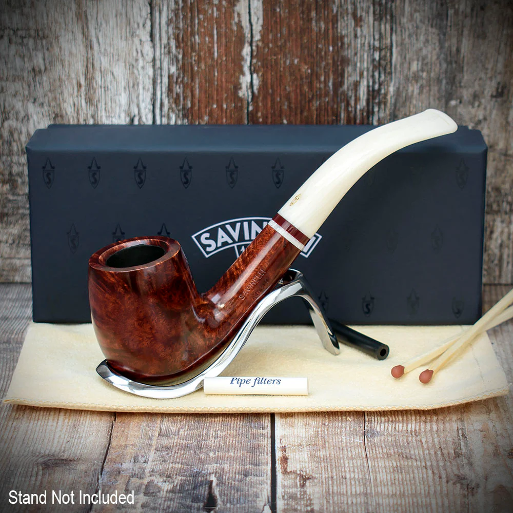 Savinelli Avorio Smooth Burgundy 606 - 6mm Briar Pipe