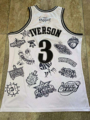 Allen Iverson Philadelphia 76ers 3 White MN