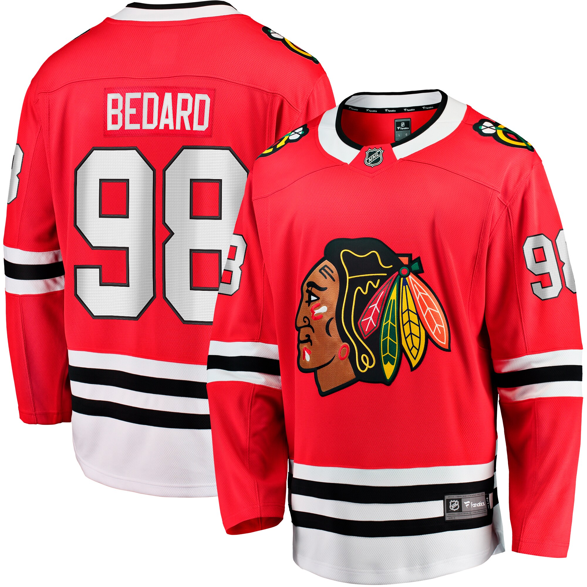 Connor Bedard Chicago Blackhawks Fanatics Home Breakaway   Jersey – Red