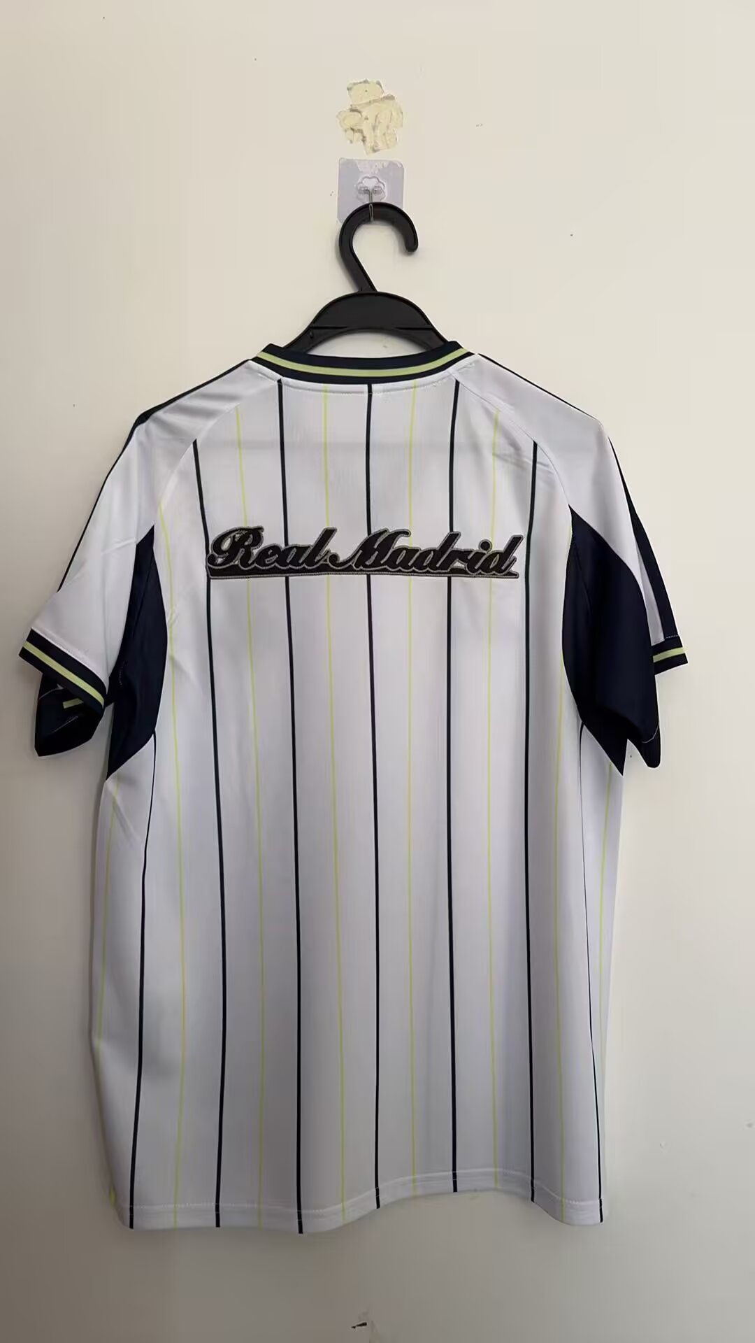 2025-26 Real Madrid Baseball Jersey White Jersey