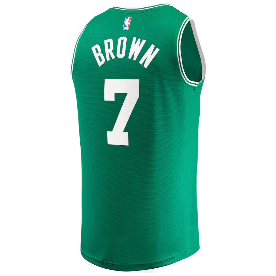Boston Celtics Jaylen Brown Fanatics Kelly Green 2024 NBA Finals Champions Fast Break Replica  Jersey