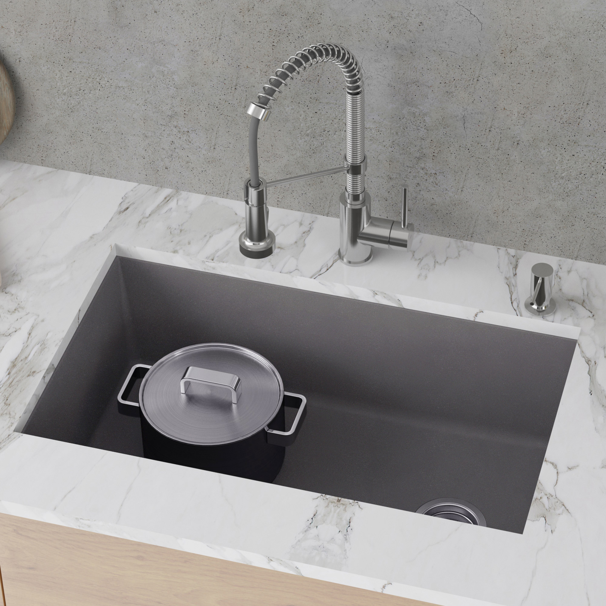 KRAUS 32' Undermount Single Bowl Granite Composite Kitchen Sink