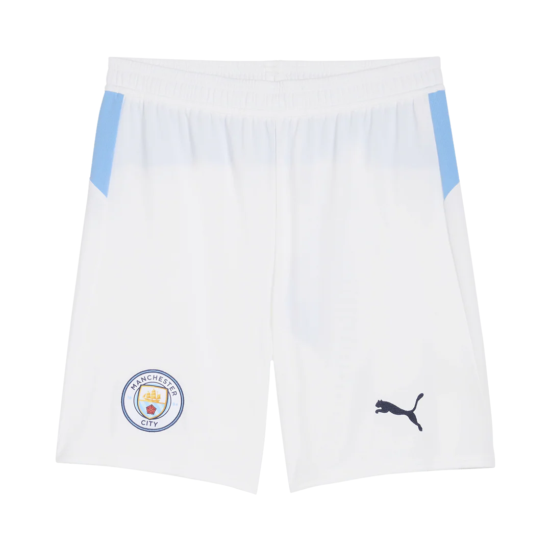 Manchester City Home Soccer Shorts 25/26 White