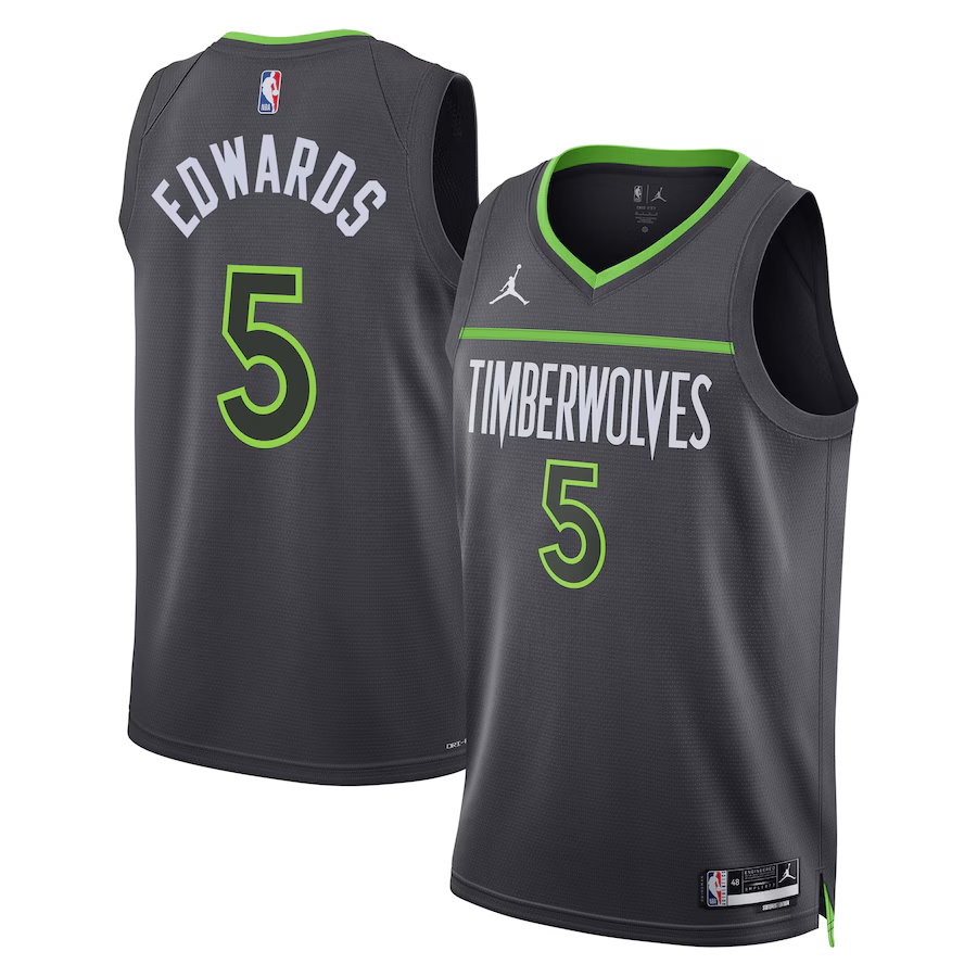 Anthony Edwards grey Minnesota Timberwolves  Jersey
