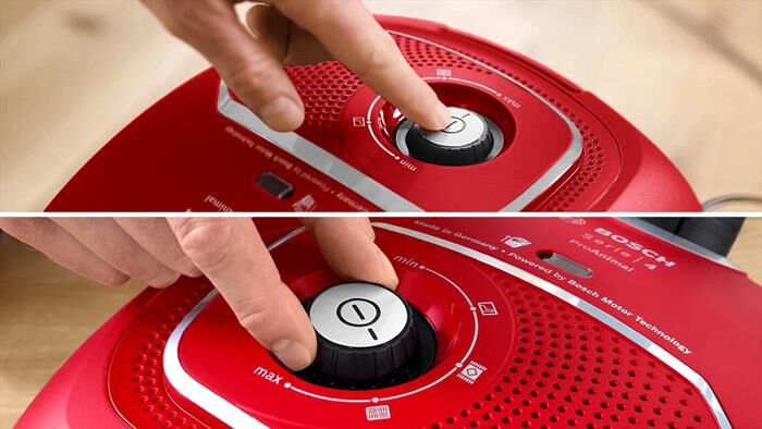 BOSCH - Aspirapolvere a traino BGB41PET1-Nero, Rosso