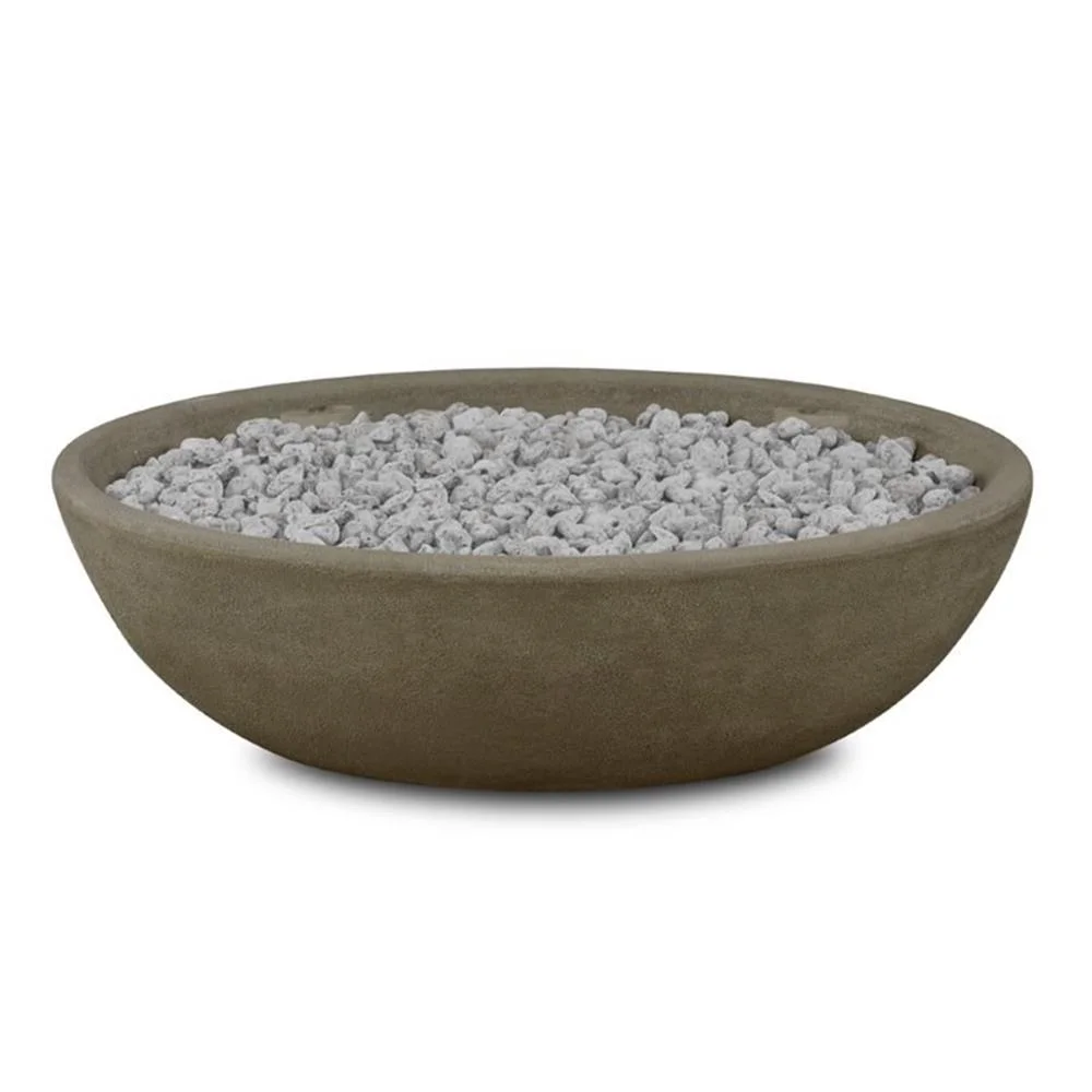 Bowery Hill Contemporary Oval Propane Fire Bowl in Glacier Gray