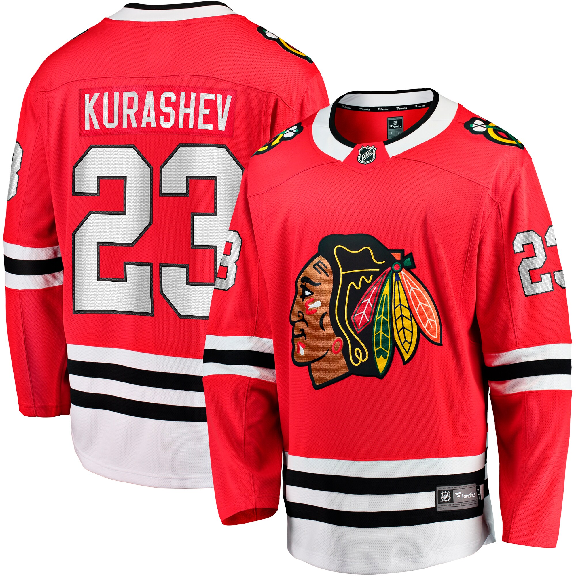 Philipp Kurashev Chicago Blackhawks Fanatics Home Breakaway   Jersey – Red