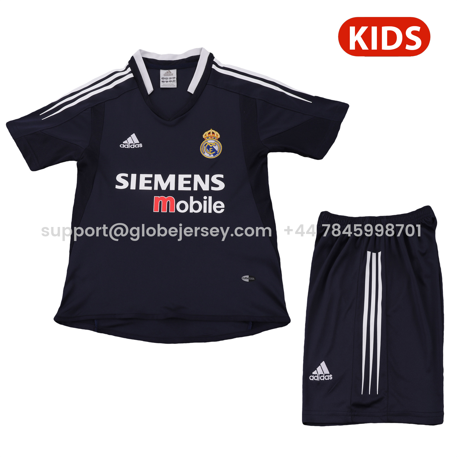 Retro Real Madrid 04-05 Away Kids Kit