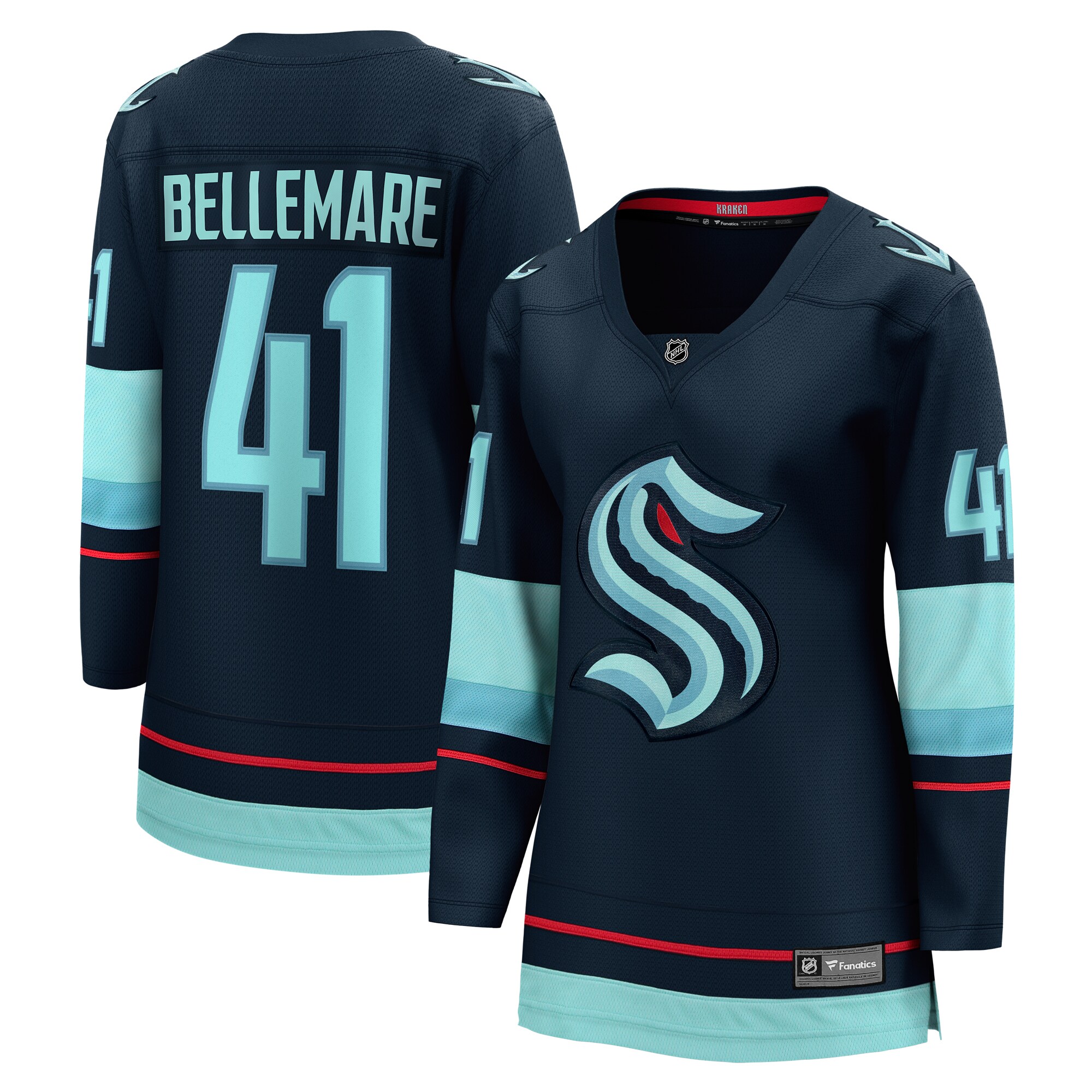 Pierre-Edouard Bellemare Seattle Kraken Fanatics Women’s Home Breakaway   Jersey – Deep Sea Blue