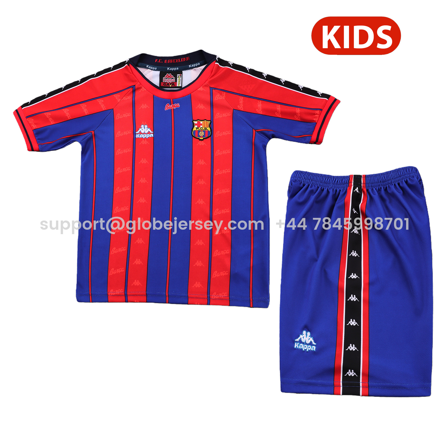 Retro Barcelona 1997-98 Home Kids Kit