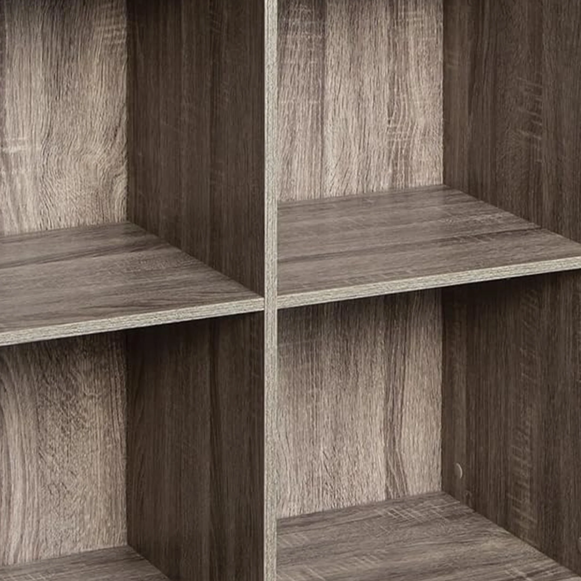 ClosetMaid 4 Cube Storage Shelf Bookshelf Organizer with Back Panel, Gray