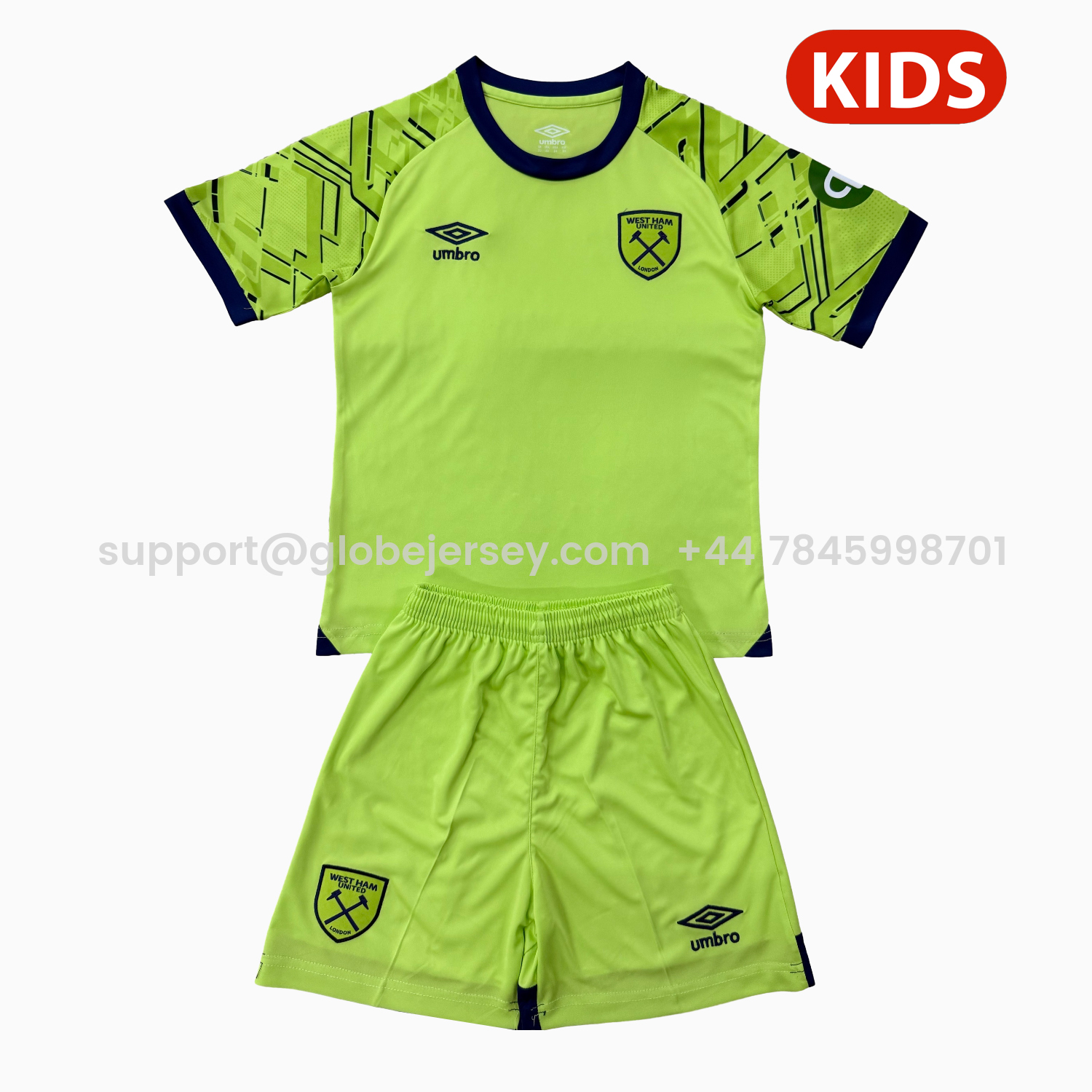 West Ham United 25-26 Green Goalkeeper Kids Kit