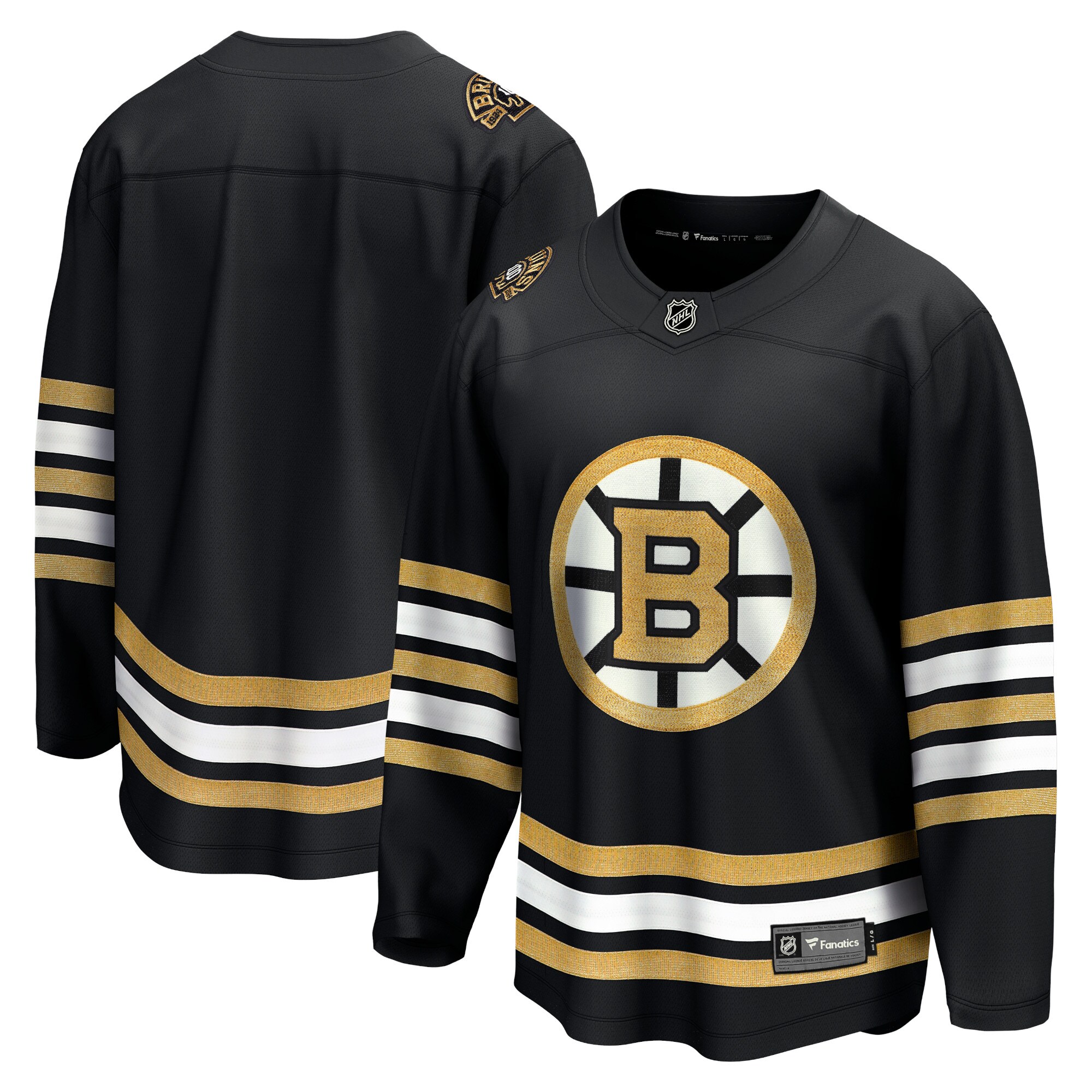 Boston Bruins Fanatics 100th Anniversary Premier Breakaway Jersey – Black