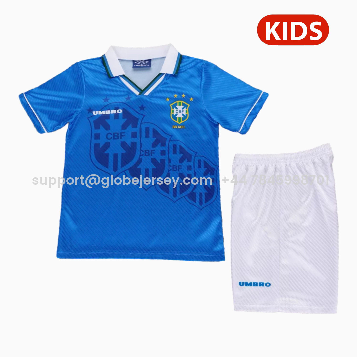 Retro Brazil 1996 Away Kids Kit