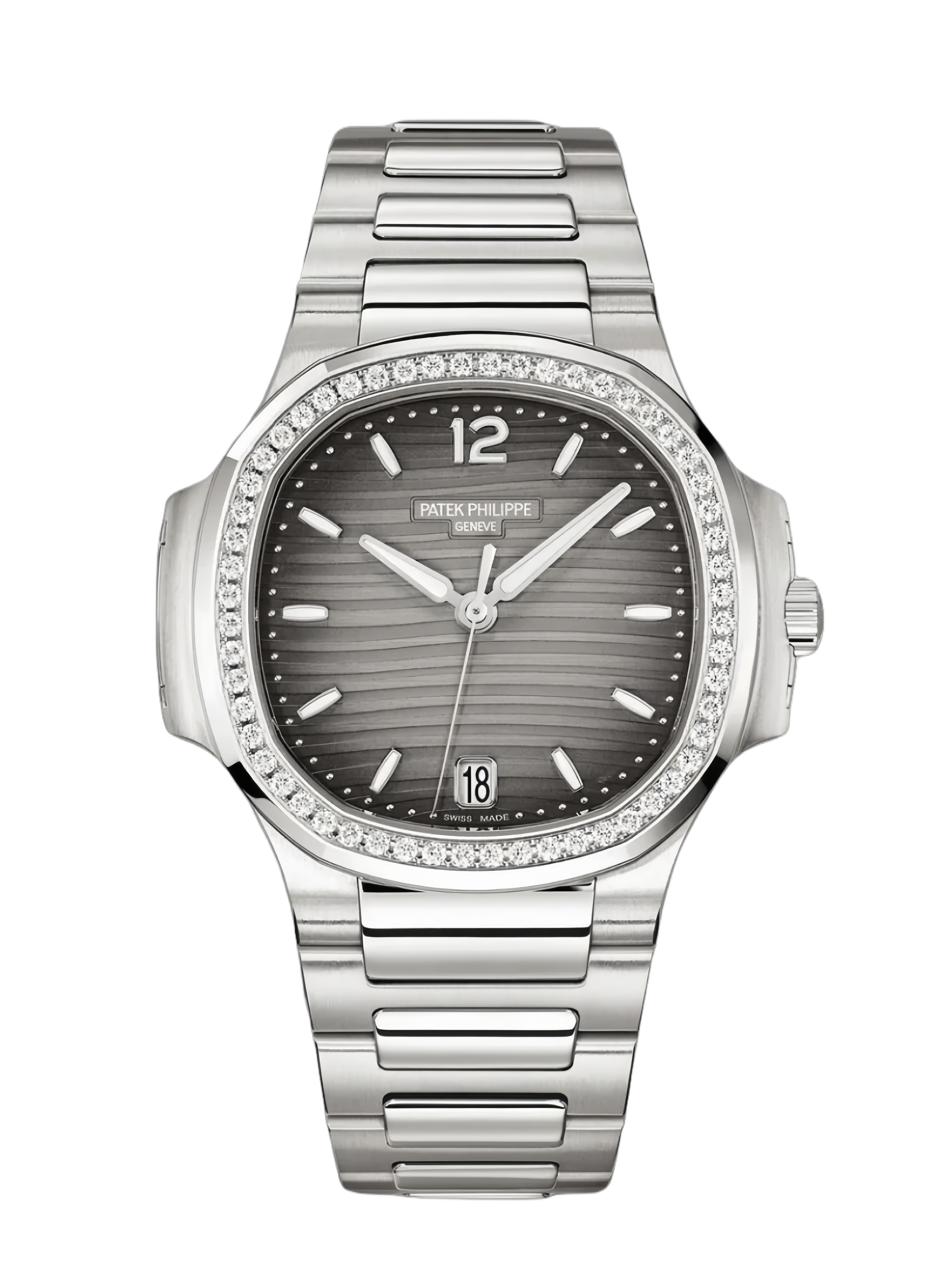 【Super Clone】Patek Philippe Nautilus Automatic Diamond Grey Dial 7118 1200A 011 35.2mm