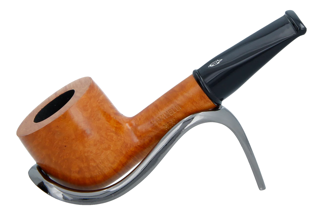 Savinelli Mini -  Smooth Briar Smoking Pipe - Shape 128 (6mm)