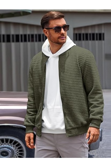 Mens Bomber Jacket Casual Lightweight