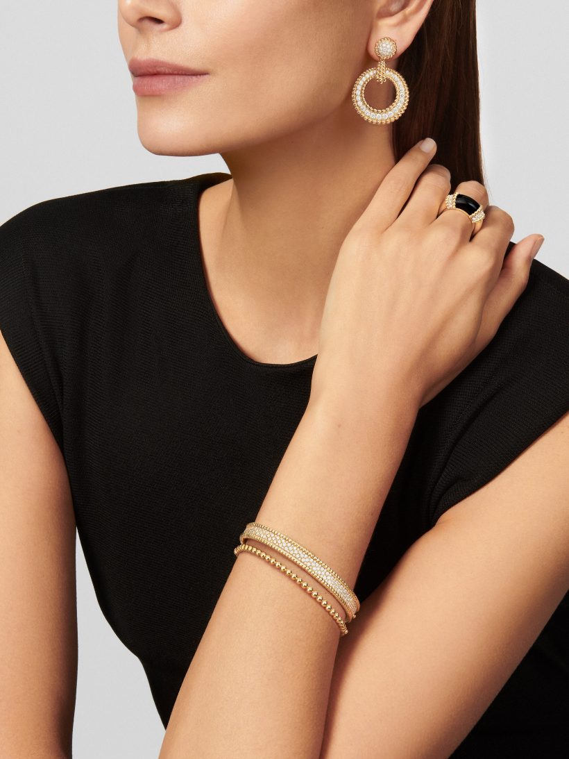 Perlee diamonds bracelet, 3 rows, medium model