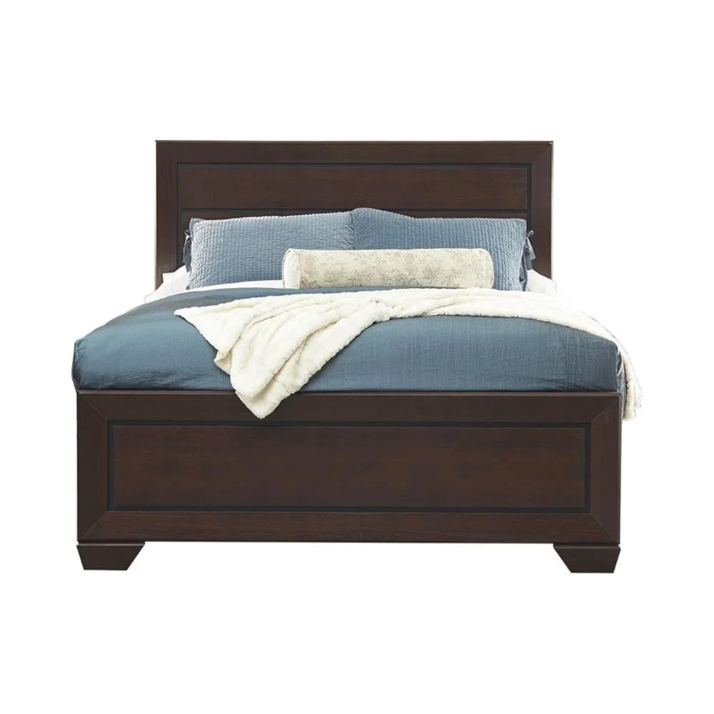Bowery Hill 4 Piece King Panel Bedroom Set in Dark Cocoa