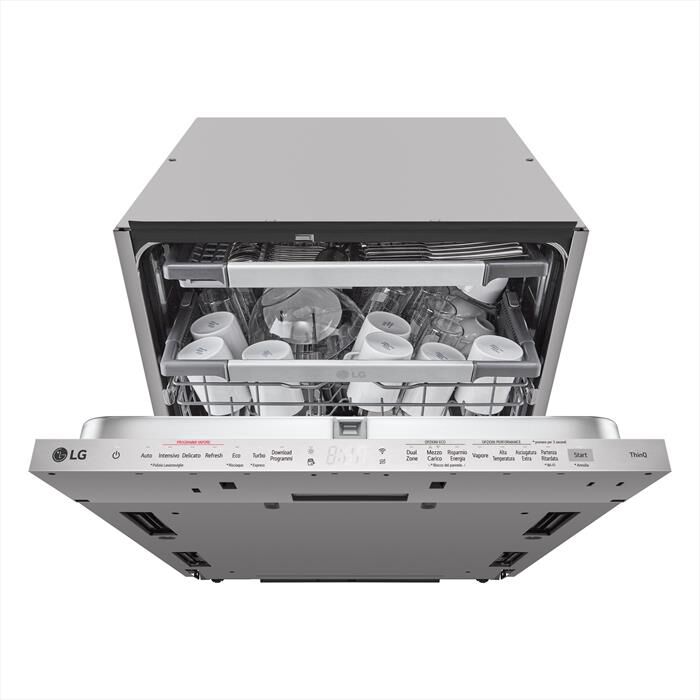LG - Lavastoviglie QUADWASH DB475TXS Classe A 14coperti-Acciaio