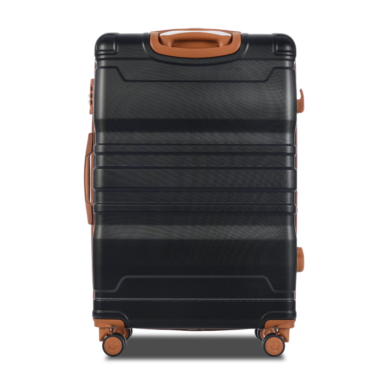 Luggage Sets New Model Expandable ABS Hardshell 3pcs Clearance Luggage Hardside Lightweight Durable Suitcase sets Spinner Wheels Suitcase with TSA Lock 20''24''28''(blue and brown)