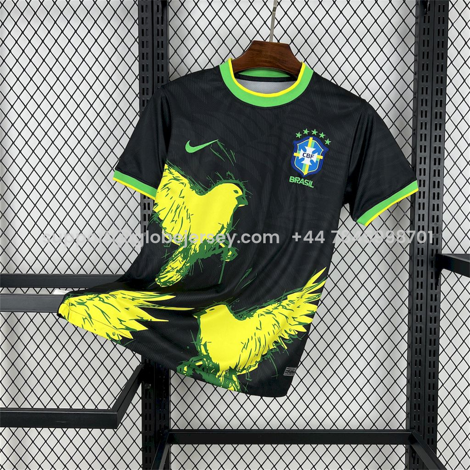 Brazil 25-26 Yellow Dove Black Jersey - Fans Version