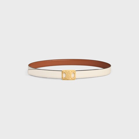 MEDIUM REVERSIBLE FRAMED TRIOMPHE BELT IN TAURILLON