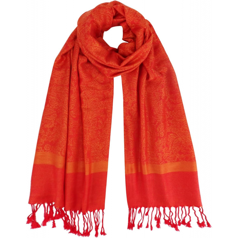 Silky Paisley Pashmina Shawl Scarf-Women's Soft