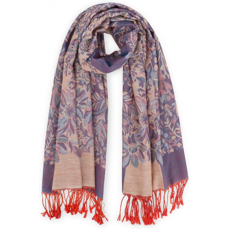 Silky Paisley Pashmina Shawl Scarf-Women's Soft