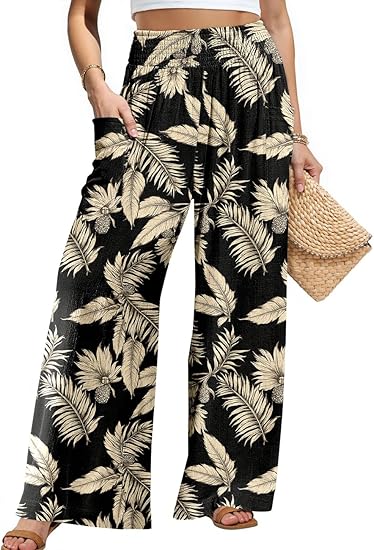 Women Linen Palazzo Pants