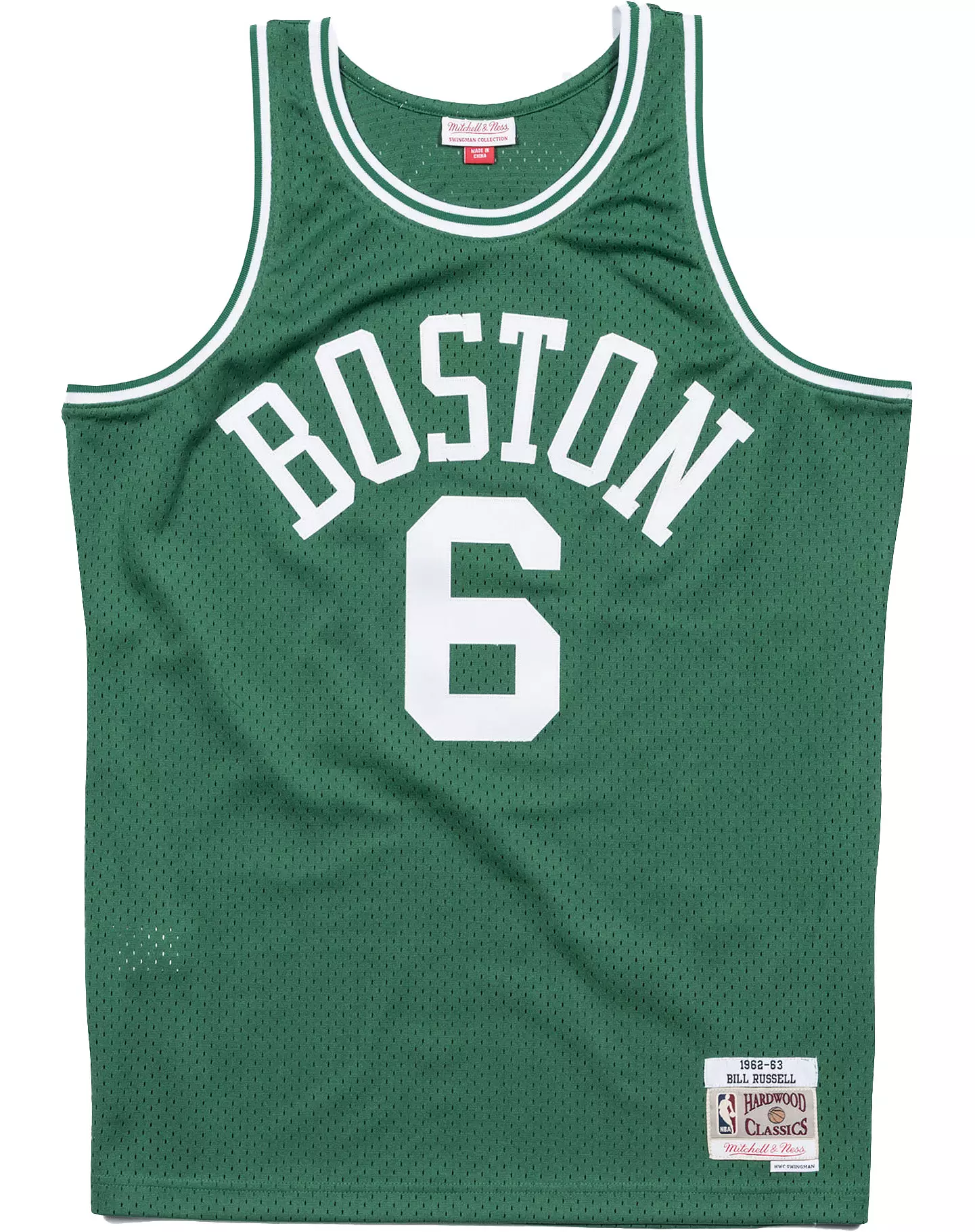 Mitchell and Ness Men's Boston Celtics 1962 Bill Russell #6 Swingman Jersey