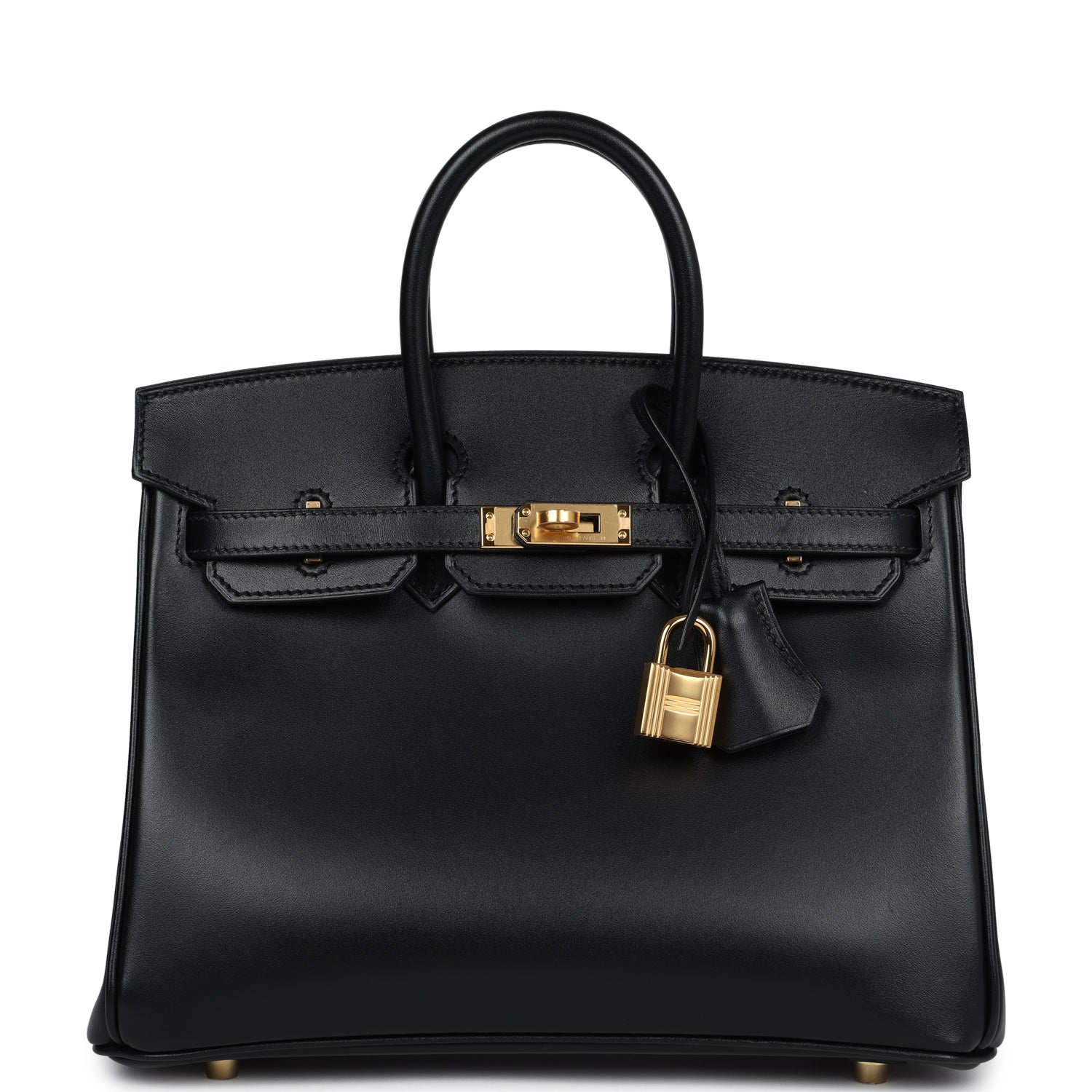 Birkin 25 Black Box Gold Hardware