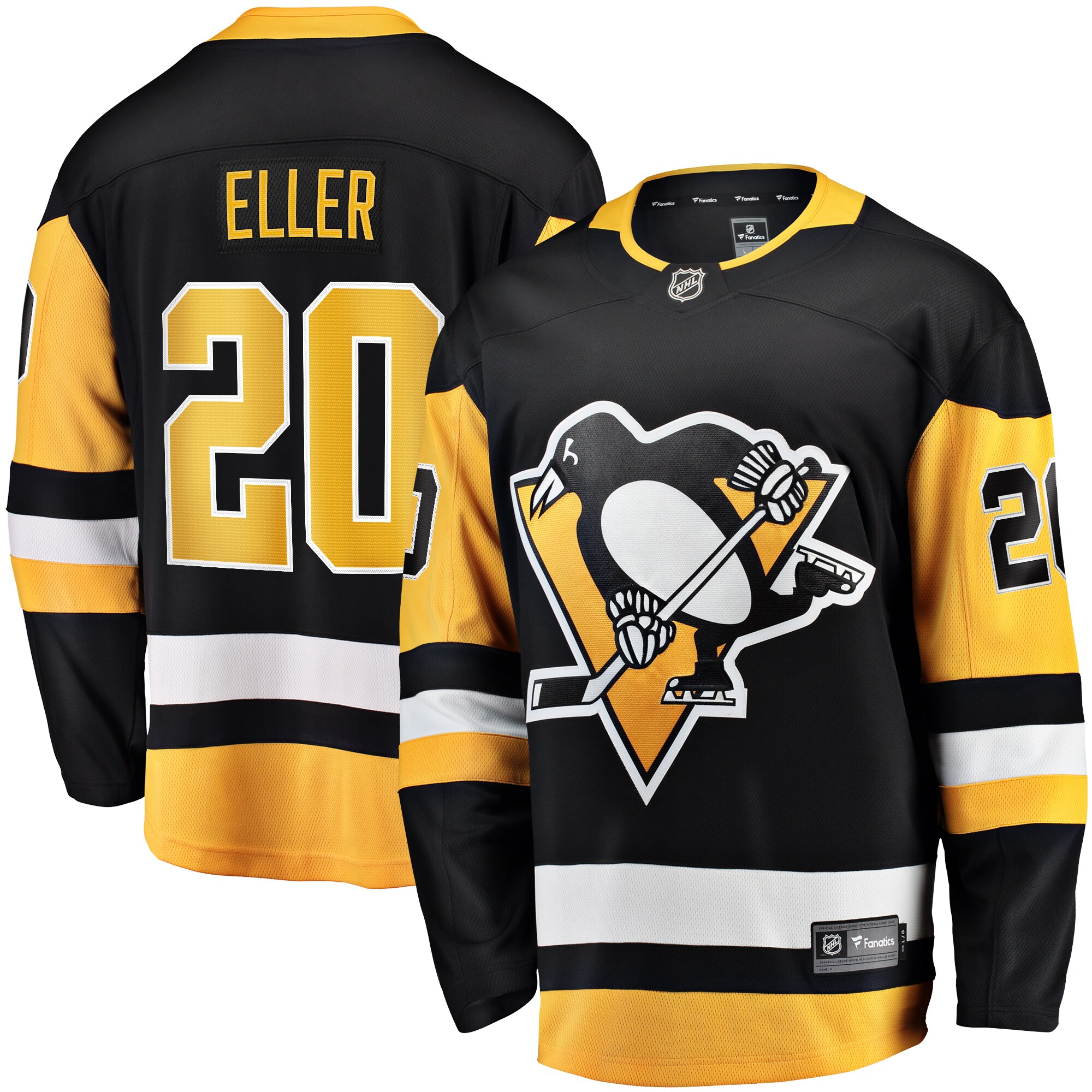 Lars Eller Pittsburgh Penguins Fanatics Home Breakaway Jersey – Black
