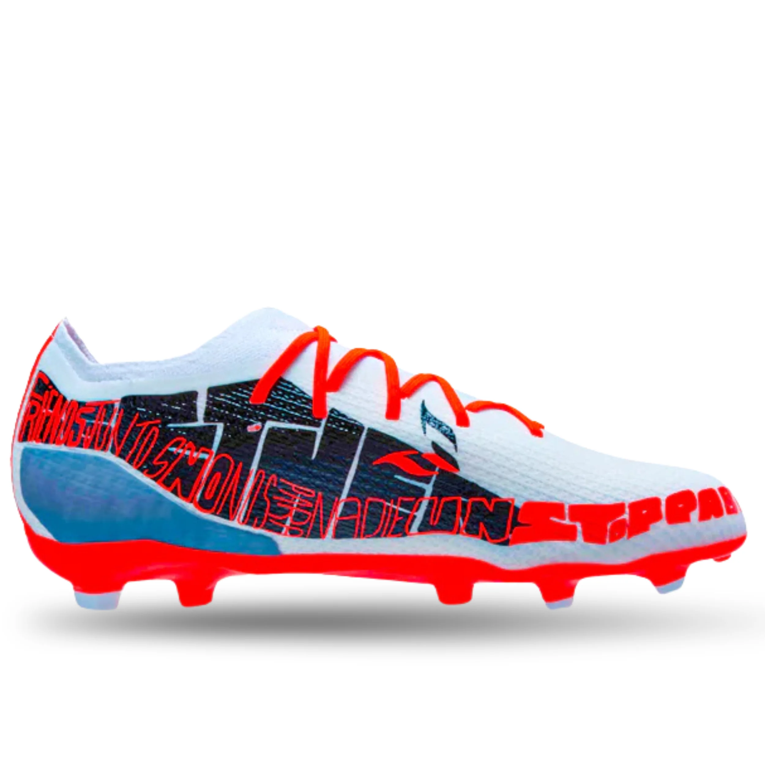 adidas Jr. X Speedportal Messi.1 Firm Ground Soccer Cleats (White/Solar Red)