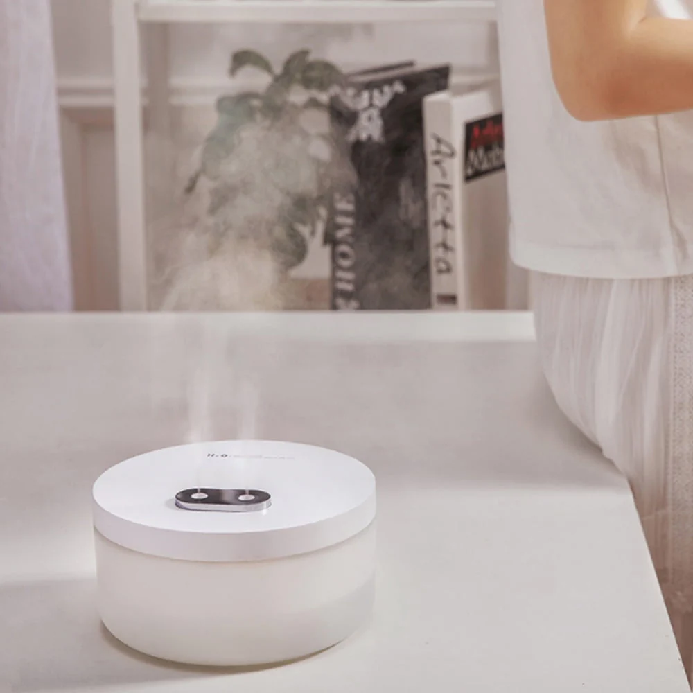 Cowin Cool Mist Humidifiers, 1000ML Humidifier for Bedroom Personal Desktop Cool Mist Maker Fogger 2 Mist Modes, Waterless Auto Shut-off, White