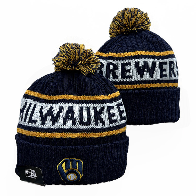 Milwaukee Brewers  Cuffed Knit Hat with Pom
