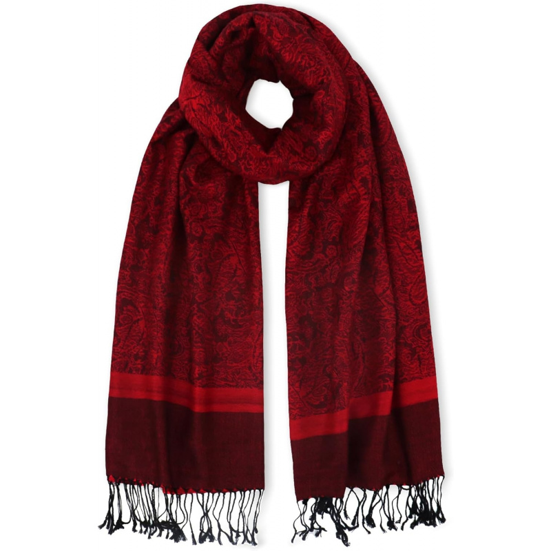 Silky Paisley Pashmina Shawl Scarf-Women's Soft