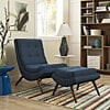 Modway Ramp Upholstered Fabric Lounge Chair Set in Sand