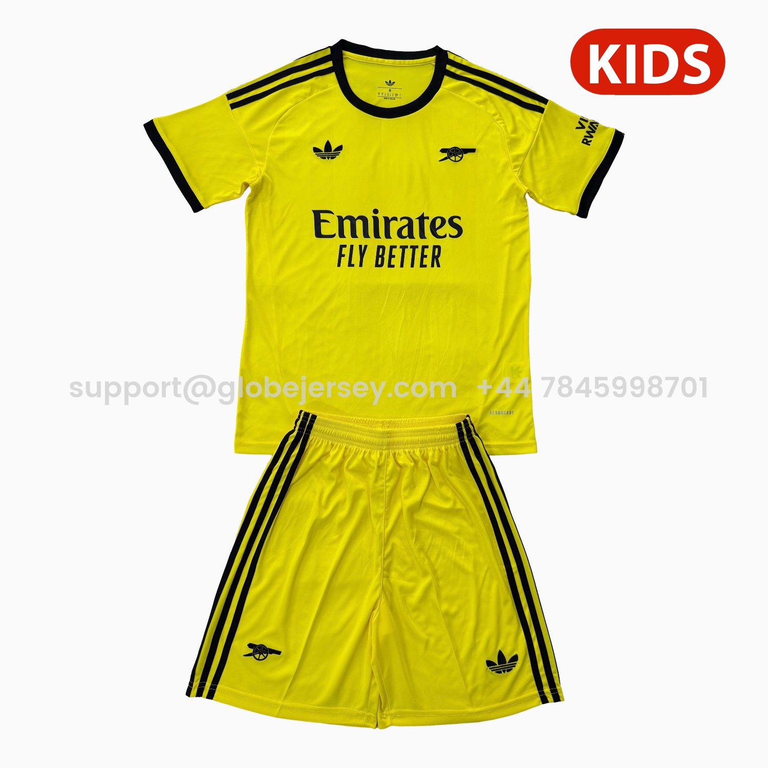 Arsenal 25-26 Yellow Goalkeeper Kids Kit