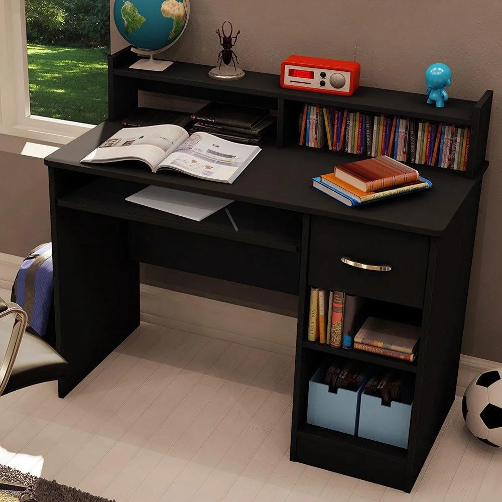 Ktaxon Computer Desk Home Office Workstation Laptop Table Drawer Shelf Furniture White