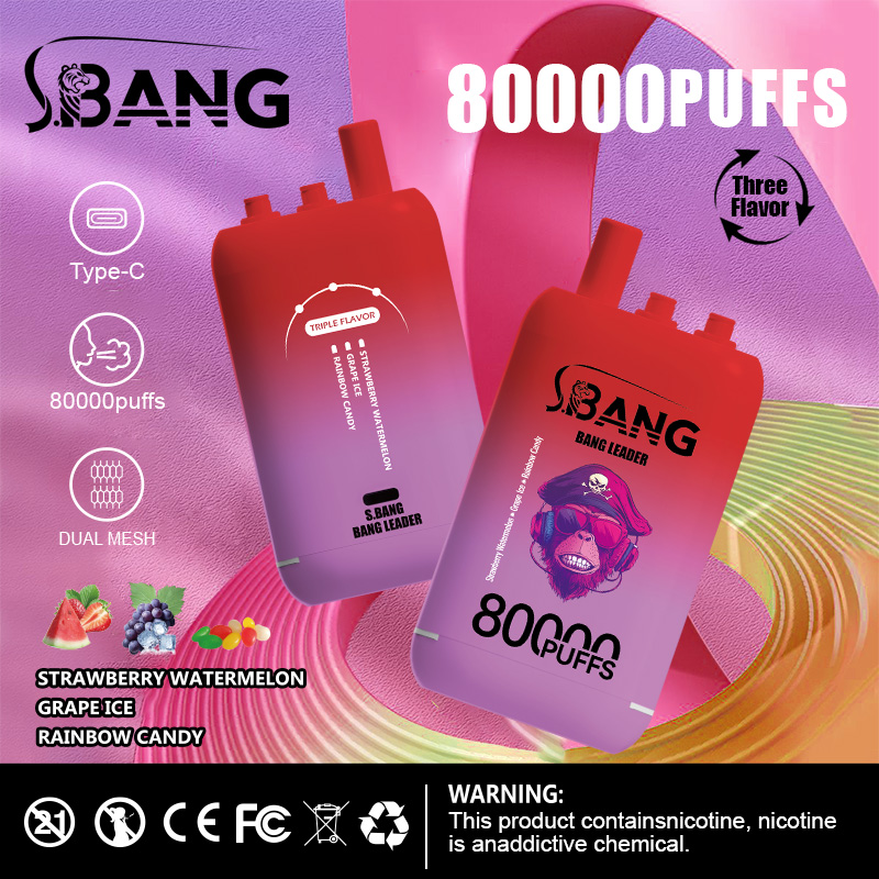 Sigaretta Elettronica BANG LEADER 80.000 Tiri (3-in-1) | Ricaricabile & 3 Gusti