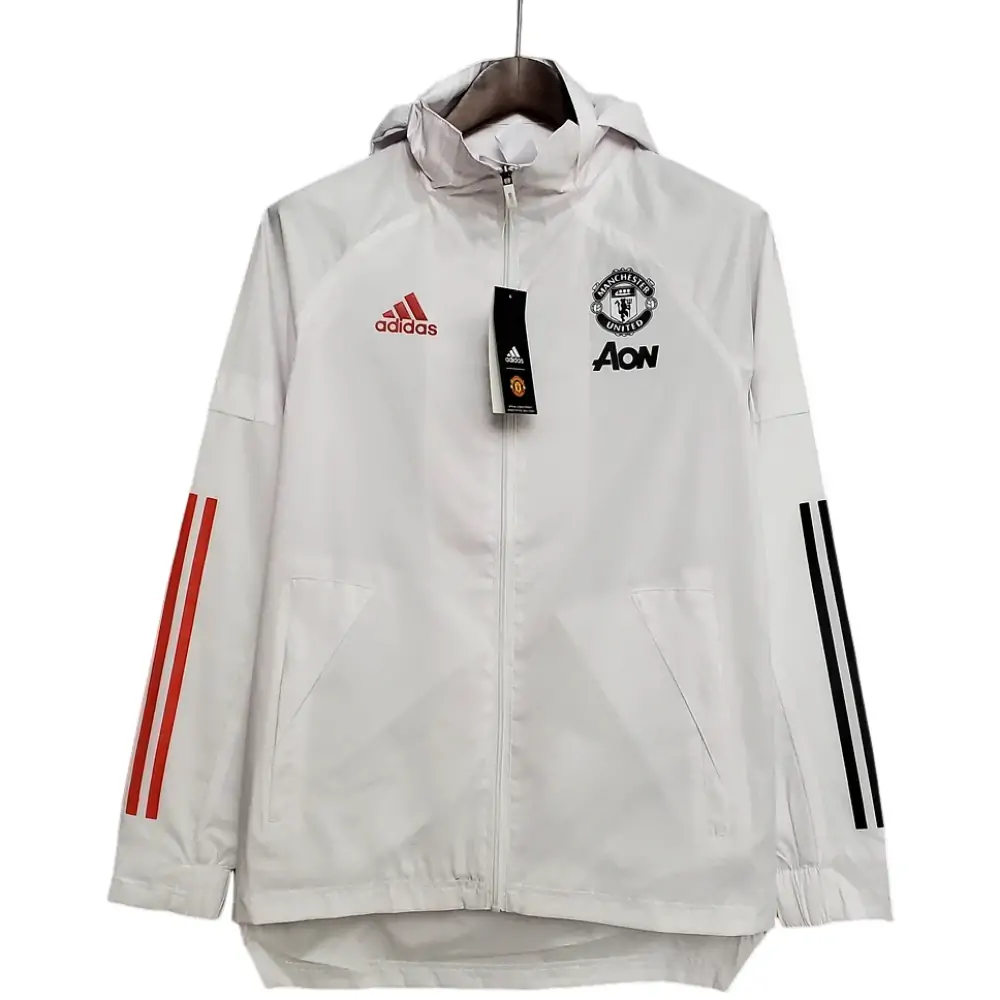 2021 Manchester United Jersey Windbreaker White(Black-Red Edge)
