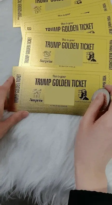 Trump Gold Scratch Tickets