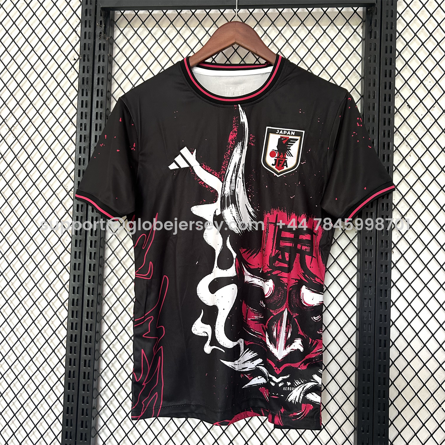 Japan 25-26 Red Ghost Face Mask Black Special Jersey - Fans Version