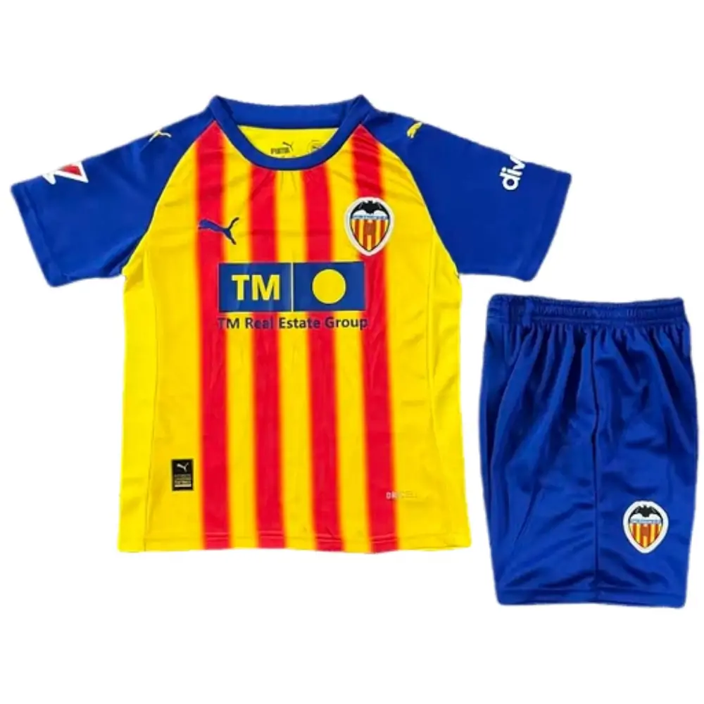 2025-26 Valencia Second Away Match Jersey Children's Set - Fans Edition
