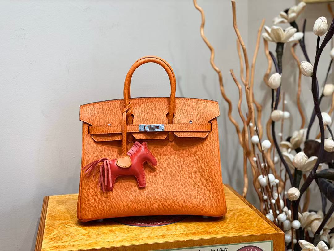 Hermes Kelly Sellier 25 Beton Ostrich Palladium Hardware