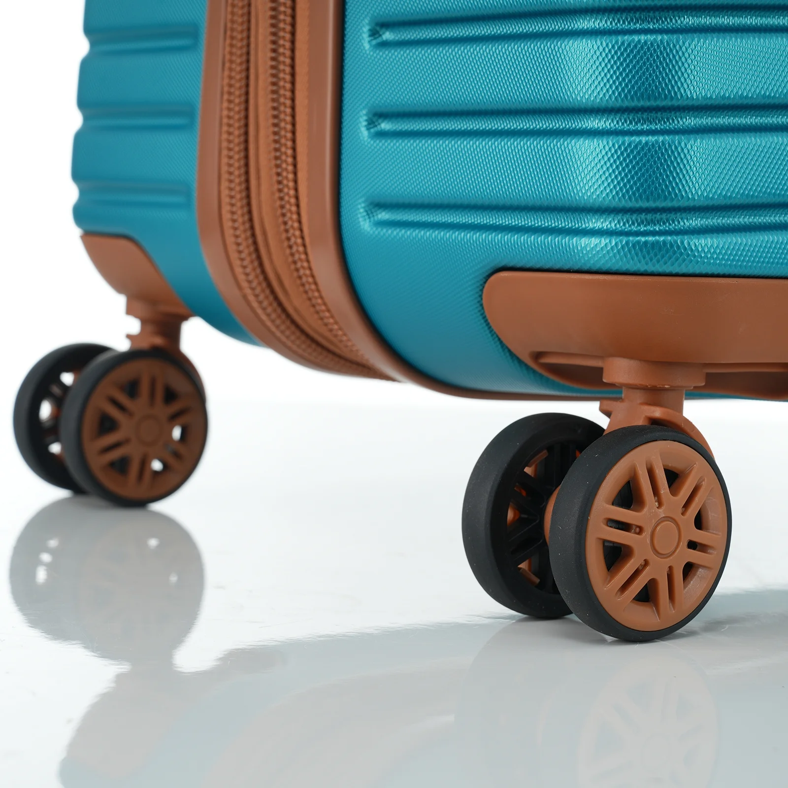 Kojooin 4 Piece Hardshell Expandable Suitcase Set with TSA Lock and Spinner Wheels, Chocolate