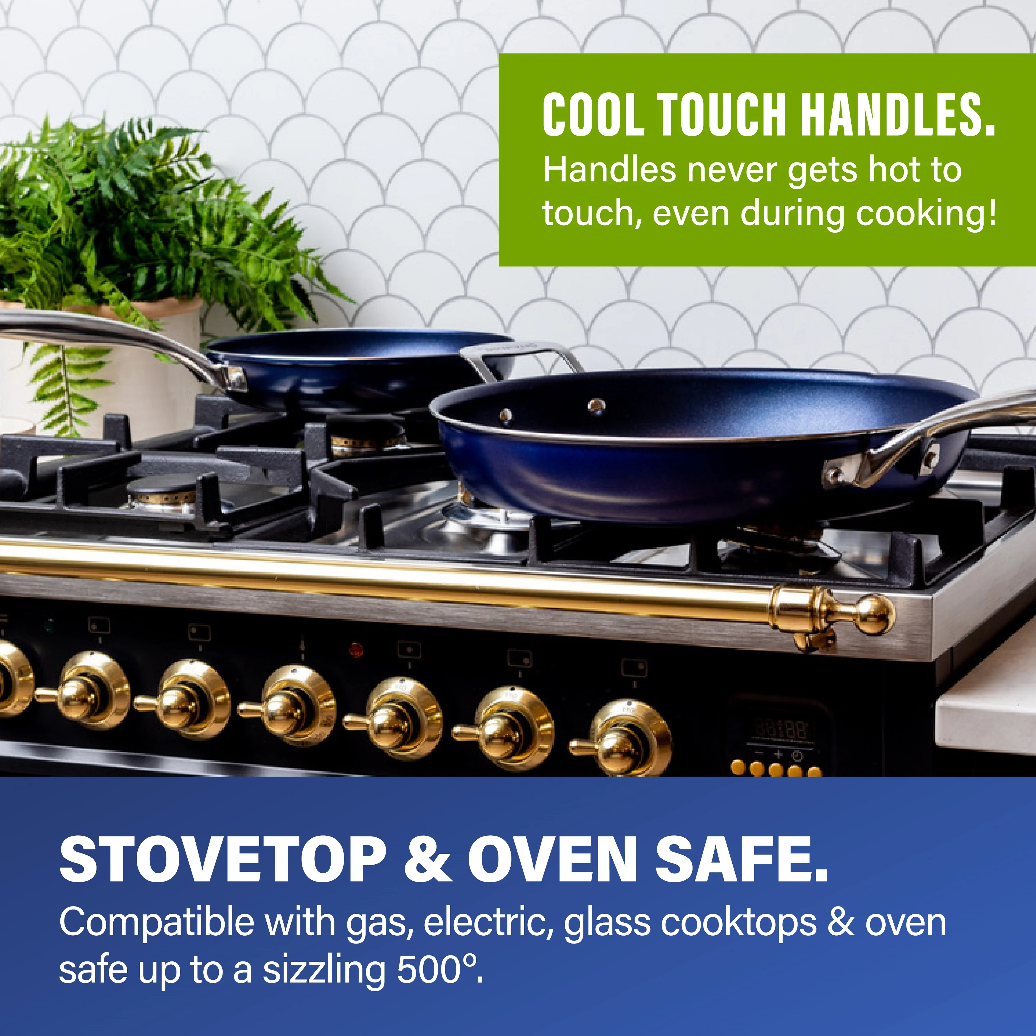 Granitestone True 20 Pc Pots and Pans Set Non Stick Cookware Set with Deep Square Pan and Bakeware Set, Non Toxic , Oven & Dishwasher Safe, No Cheater Pieces